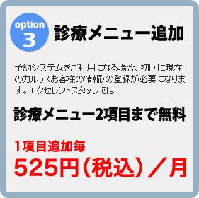 診療メニュー追加